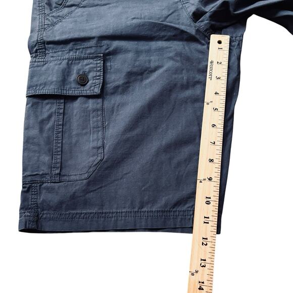 Urban Pipeline Blue Ripstop Cargo Shorts Classic 11" Inseam 100% Cotton Size 30 - Picture 3 of 5